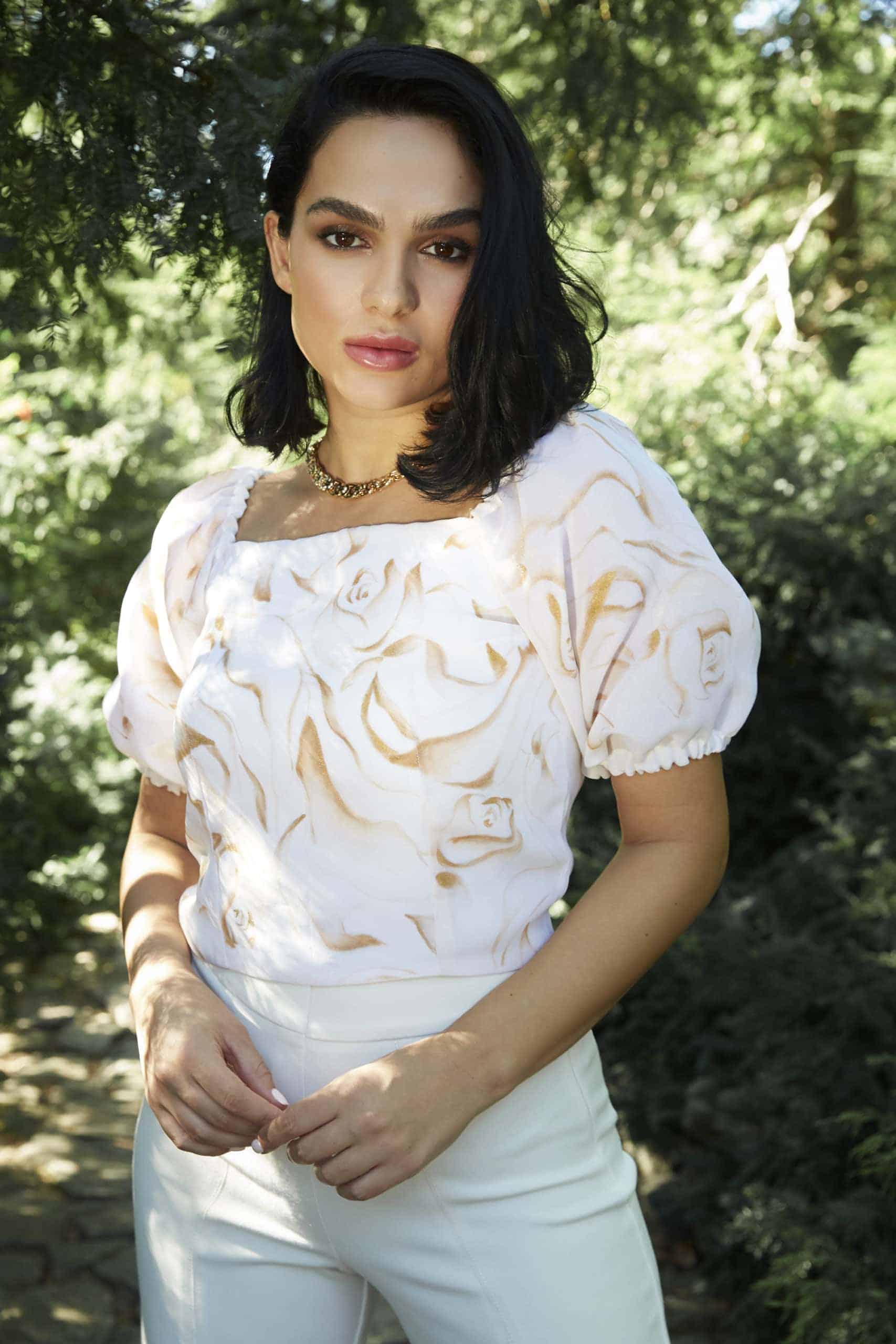 hand painted floral silk wedding separate