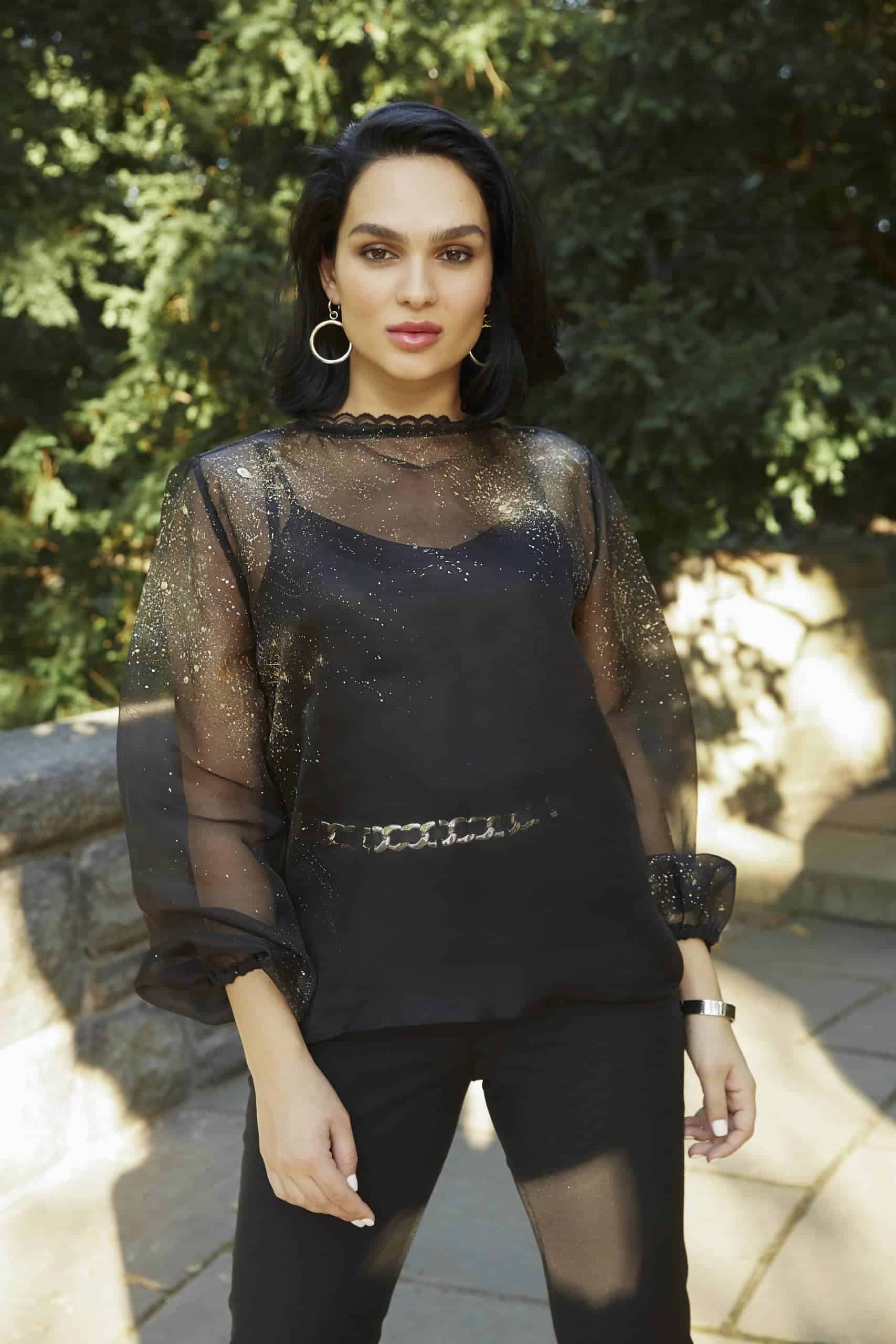 ZB Couture black silk bridal separate