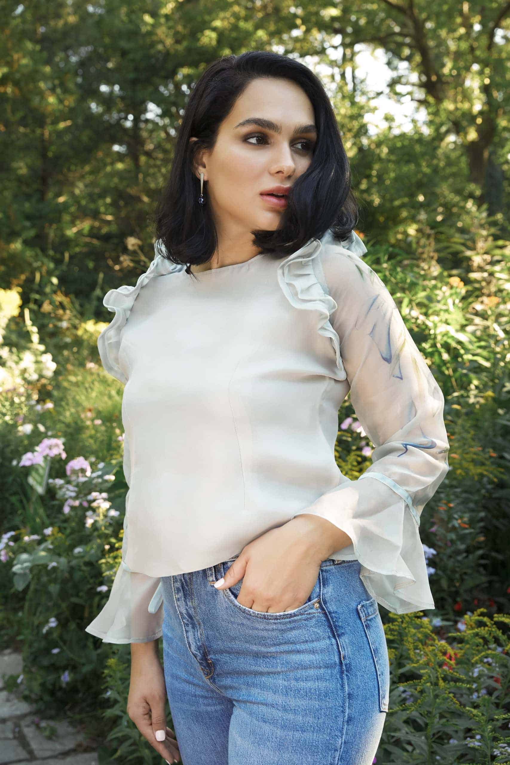 ZB Couture blue ruffled