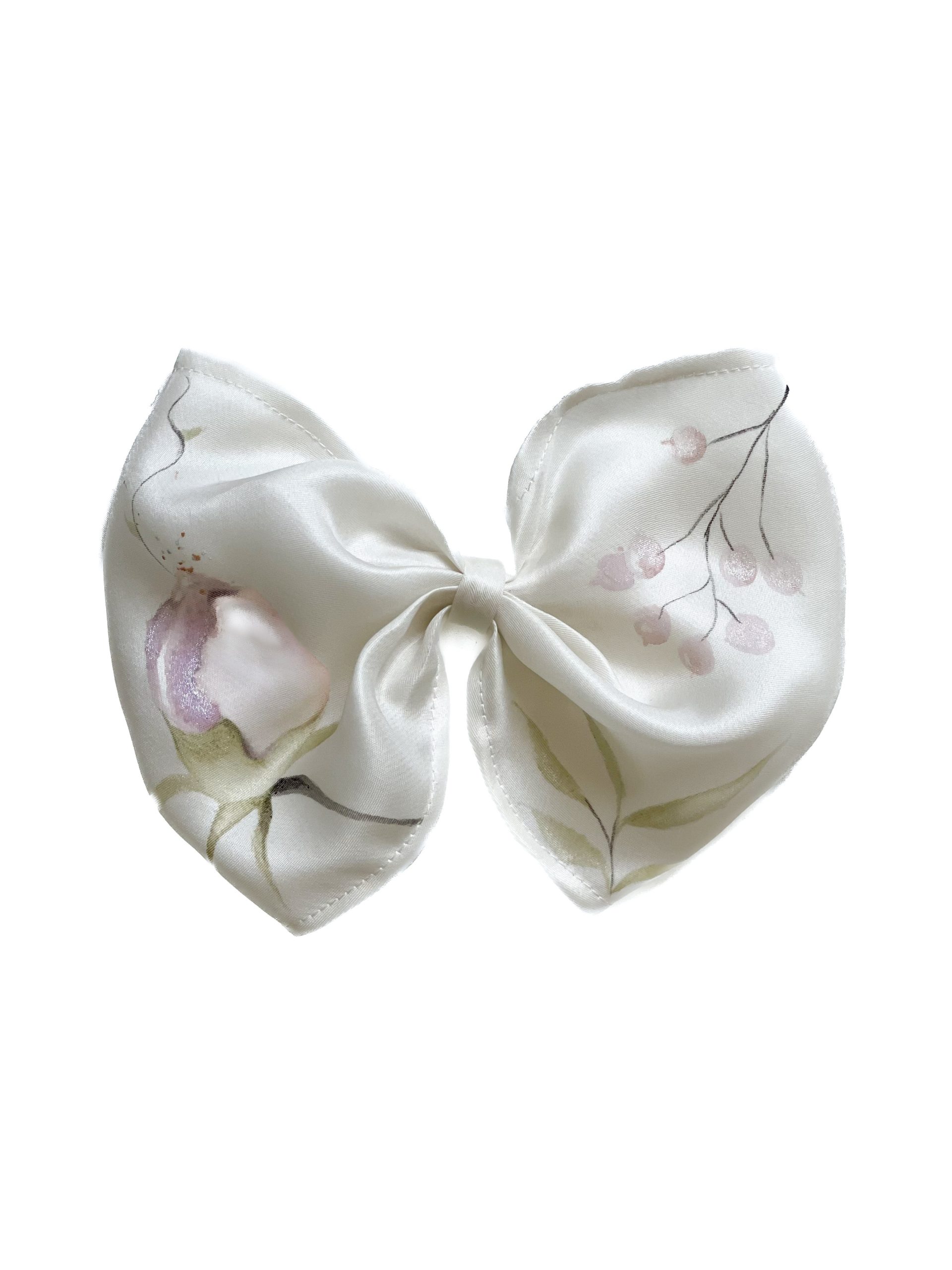Upcycled Hand-painted 100% Silk Bow