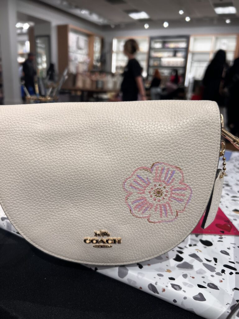 Custom Hand Painted Luxury Accessories: Live Art at Coach for Mother’s Day